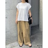 [接触冷感][UVカット][ヒップが隠れる丈]天竺ウエストタックTシャツ | Re:EDIT | 詳細画像11 