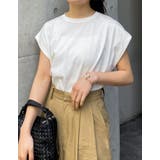 [接触冷感][UVカット][ヒップが隠れる丈]天竺ウエストタックTシャツ | Re:EDIT | 詳細画像10 