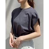 [接触冷感][UVカット][ヒップが隠れる丈]天竺ウエストタックTシャツ | Re:EDIT | 詳細画像22 