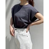 [接触冷感][UVカット][ヒップが隠れる丈]天竺ウエストタックTシャツ | Re:EDIT | 詳細画像24 