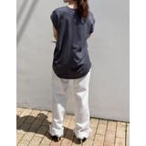 [接触冷感][UVカット][ヒップが隠れる丈]天竺ウエストタックTシャツ | Re:EDIT | 詳細画像25 