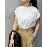 [接触冷感][UVカット][ヒップが隠れる丈]天竺ウエストタックTシャツ | Re:EDIT | 詳細画像26 