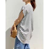 [接触冷感][UVカット][ヒップが隠れる丈]天竺ウエストタックTシャツ | Re:EDIT | 詳細画像33 