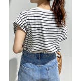 [接触冷感][UVカット][ヒップが隠れる丈]天竺ウエストタックTシャツ | Re:EDIT | 詳細画像34 