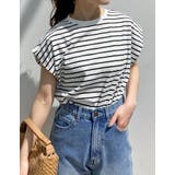 [接触冷感][UVカット][ヒップが隠れる丈]天竺ウエストタックTシャツ | Re:EDIT | 詳細画像36 