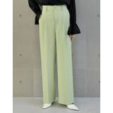 ミントグリーン(117) | [低身長/高身長/大きいサイズ有]ダブルタックカラーワイドパンツ | Re:EDIT