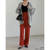 [低身長/高身長/大きいサイズ有]ダブルタックカラーワイドパンツ | Re:EDIT | 詳細画像12 