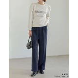 [低身長/高身長/大きいサイズ有]ダブルタックカラーワイドパンツ | Re:EDIT | 詳細画像13 