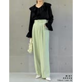 [低身長/高身長/大きいサイズ有]ダブルタックカラーワイドパンツ | Re:EDIT | 詳細画像16 