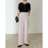 [低身長/高身長/大きいサイズ有]ダブルタックカラーワイドパンツ | Re:EDIT | 詳細画像17 