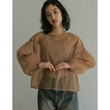 モカ(019) | 前後2WAYシアー袖ボリュームブラウス | Re:EDIT