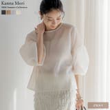 前後2WAYシアー袖ボリュームブラウス | Re:EDIT | 詳細画像1