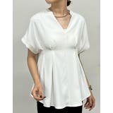 タックフレアーキーネックブラウス | Re:EDIT | 詳細画像14 