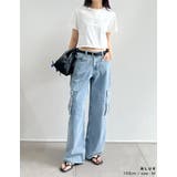 コットンデニムサイドポケットカーゴパンツ | Re:EDIT | 詳細画像5