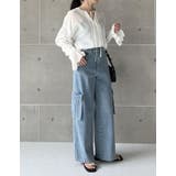 コットンデニムサイドポケットカーゴパンツ | Re:EDIT | 詳細画像23