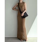 モカ(019) | インナー付きメッシュニットナローワンピース | Re:EDIT