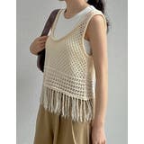 [2024 SUMMER PRE ORDER]メッシュニットフリンジトップス | Re:EDIT | 詳細画像11 