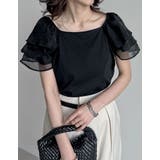 [着た瞬間ひんやり][接触冷感]2WAYシアーパフオフショルトップス | Re:EDIT | 詳細画像12 
