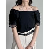 [着た瞬間ひんやり][接触冷感]2WAYシアーパフオフショルトップス | Re:EDIT | 詳細画像13 