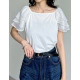 [着た瞬間ひんやり][接触冷感]2WAYシアーパフオフショルトップス | Re:EDIT | 詳細画像3 