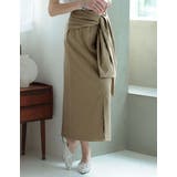 [低身長サイズ有]リネン混ウエストリボンナロースカート | Re:EDIT | 詳細画像12 