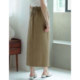 [低身長サイズ有]リネン混ウエストリボンナロースカート | Re:EDIT | 詳細画像14 