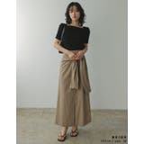 [低身長サイズ有]リネン混ウエストリボンナロースカート | Re:EDIT | 詳細画像15 