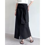 [低身長サイズ有]リネン混ウエストリボンナロースカート | Re:EDIT | 詳細画像2 