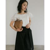 [低身長サイズ有]リネン混ウエストリボンナロースカート | Re:EDIT | 詳細画像9 