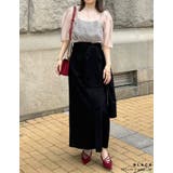 [低身長サイズ有]リネン混ウエストリボンナロースカート | Re:EDIT | 詳細画像26 