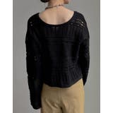 [前後2WAY］かぎ針ニットリボントップスカーディガン | Re:EDIT | 詳細画像12 