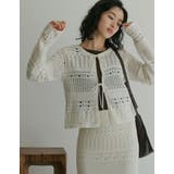 [前後2WAY］かぎ針ニットリボントップスカーディガン | Re:EDIT | 詳細画像2 