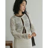 [前後2WAY］かぎ針ニットリボントップスカーディガン | Re:EDIT | 詳細画像10 