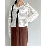 [前後2WAY］かぎ針ニットリボントップスカーディガン | Re:EDIT | 詳細画像26 