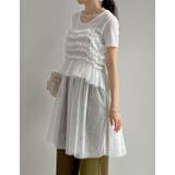 [2024 SUMMER COLLECTION]チュールフリルキャミチュニック | Re:EDIT | 詳細画像11 