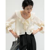 ラッフルフリルカラーリボンブラウス | Re:EDIT | 詳細画像5