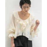 ラッフルフリルカラーリボンブラウス | Re:EDIT | 詳細画像7