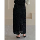 [低身長サイズ有]フラワージャガードスカート | Re:EDIT | 詳細画像7 