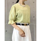 フリンジカットジャガードキャンディースリーブトップス | Re:EDIT | 詳細画像16