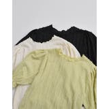 フリンジカットジャガードキャンディースリーブトップス | Re:EDIT | 詳細画像2