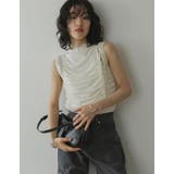 サイドリボンギャザーチュールトップス | Re:EDIT | 詳細画像3