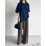 ワンポイント刺繍オーバーサイズTシャツ | Re:EDIT | 詳細画像9