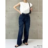 [接触冷感]フリルタスキデザインアシンメトリータンクトップ | Re:EDIT | 詳細画像16 