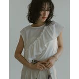 [接触冷感]フリルタスキデザインアシンメトリータンクトップ | Re:EDIT | 詳細画像7 