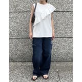 [接触冷感]フリルタスキデザインアシンメトリータンクトップ | Re:EDIT | 詳細画像21 