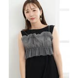 [Maki×Re:EDIT][Makiコラボ]チュールギャザービスチェ | Re:EDIT | 詳細画像6 