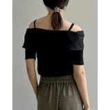 オーガンジードッキングリブオフショルトップス | Re:EDIT | 詳細画像17