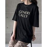 ブラック×ベージュ(001) | オーバーサイズロゴTシャツ | Re:EDIT