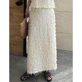 アイボリー(003) | フリンジジャージタイトスカート | Re:EDIT