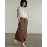 リネンライクスリットナロースカート | Re:EDIT | 詳細画像12